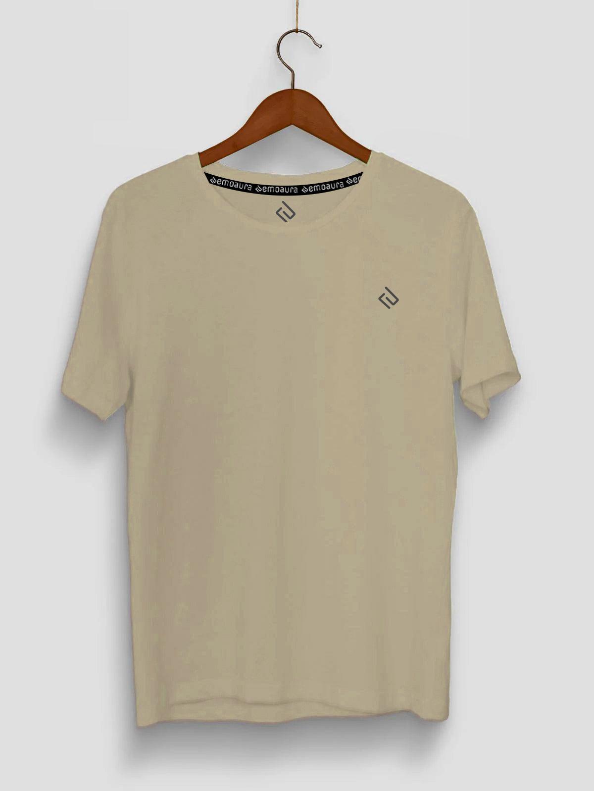 Plain Classic Fit T-Shirt with logo on chest - emoaura | India's favorite fashion brand