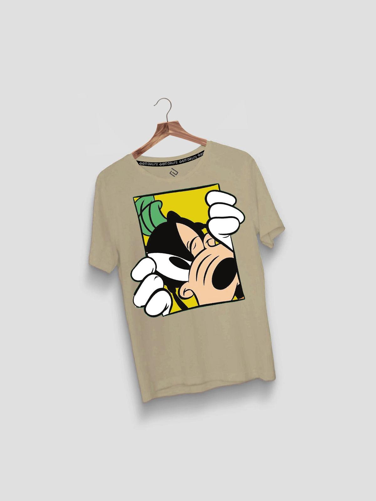 Plain Classic Fit Goofy T-Shirt for Kids - emoaura