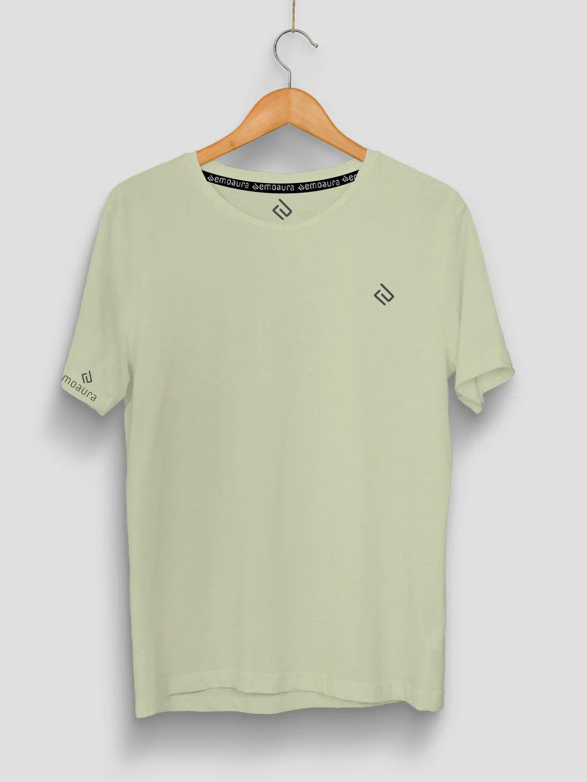 Plain Classic Fit T-Shirt Branding (Chest & Sleeve) on chest - emoaura | India's favorite fashion brand