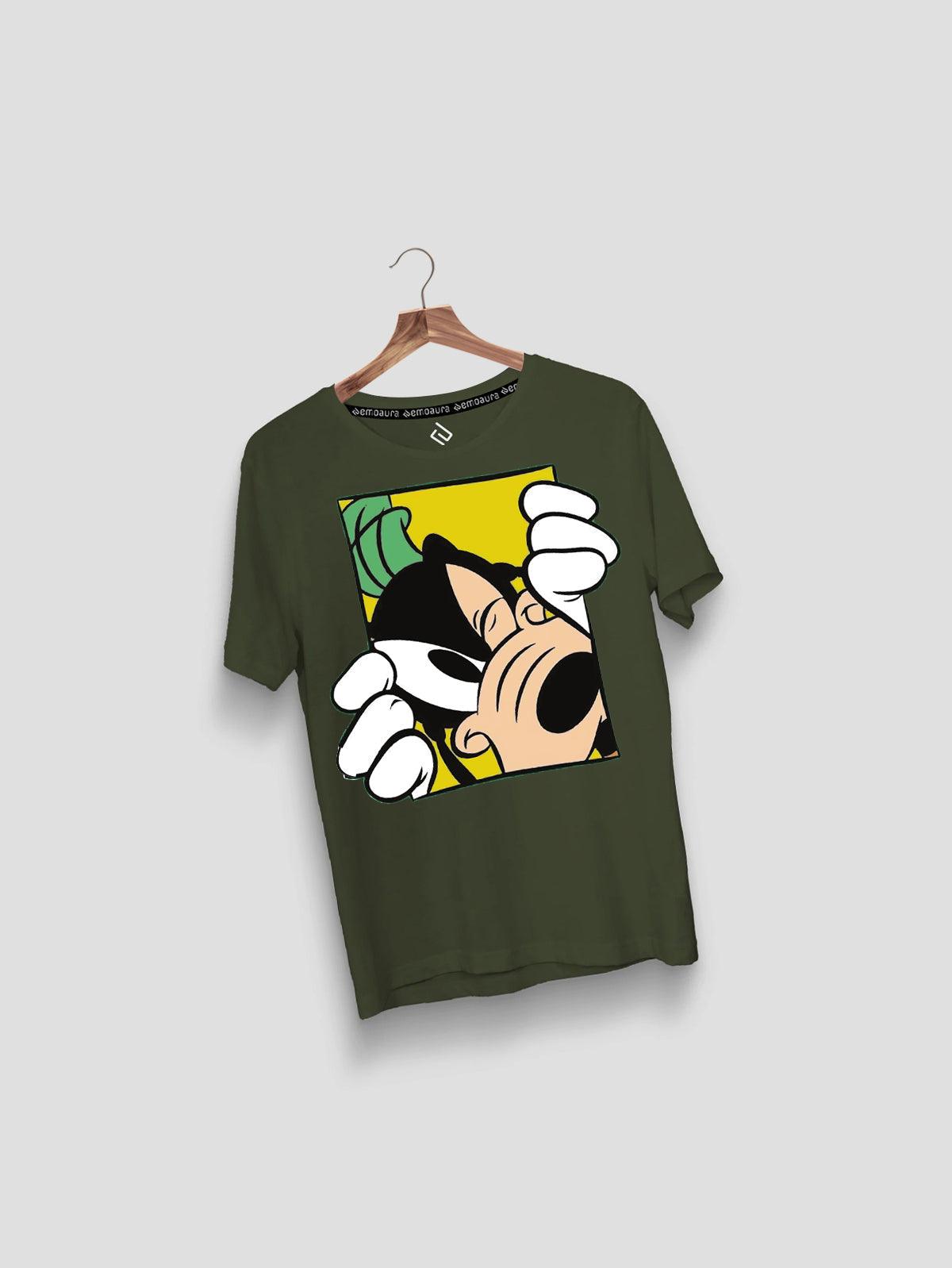 Plain Classic Fit Goofy T-Shirt for Kids - emoaura