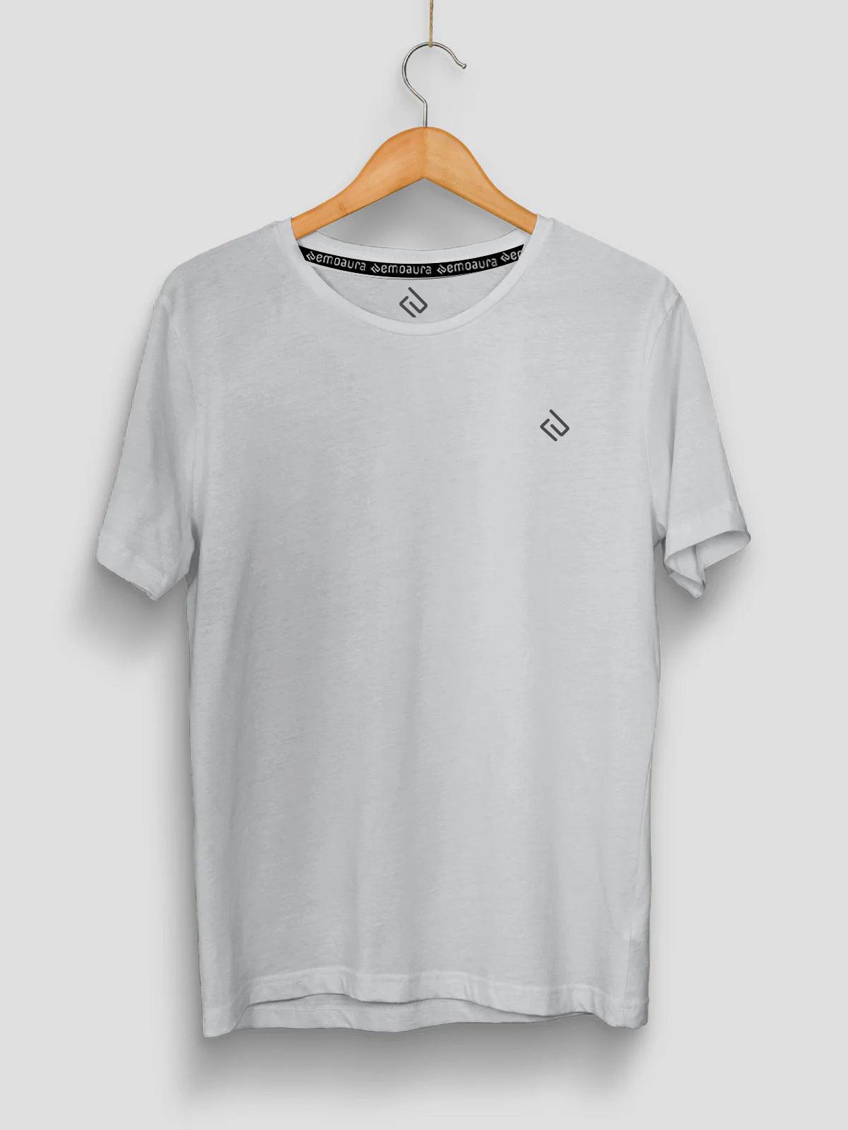 Plain Classic Fit T-Shirt with logo on chest - emoaura | India's favorite fashion brand