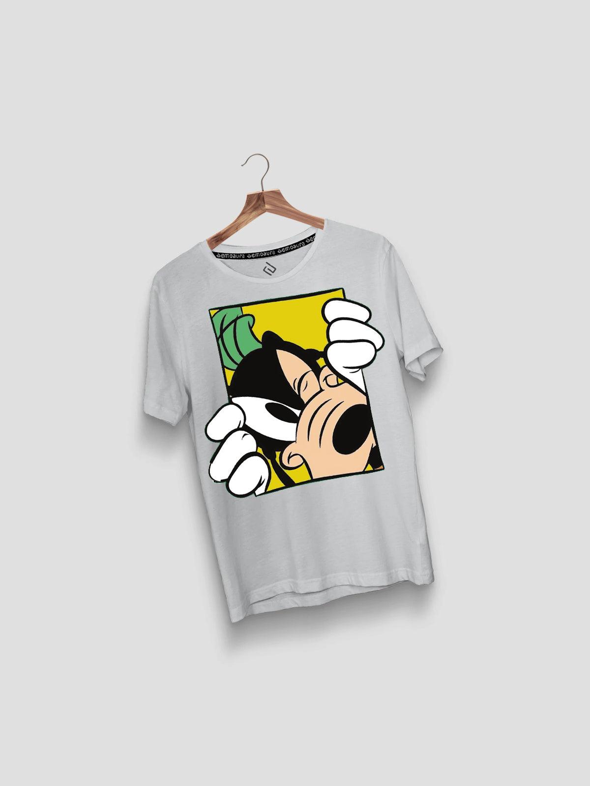 Plain Classic Fit Goofy T-Shirt for Kids - emoaura