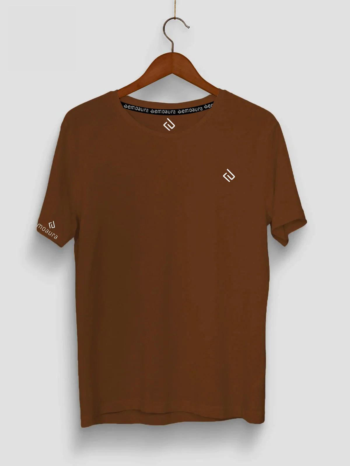 Plain Classic Fit T-Shirt Branding (Chest & Sleeve) on chest - emoaura | India's favorite fashion brand