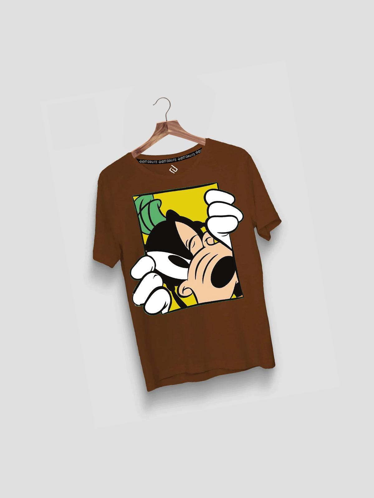 Plain Classic Fit Goofy T-Shirt for Kids - emoaura